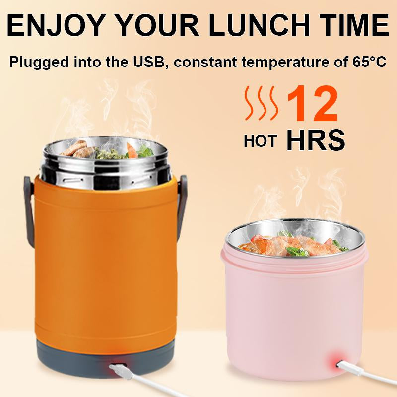 USB Type-C Thermos Lunch Boxes for Hot Food