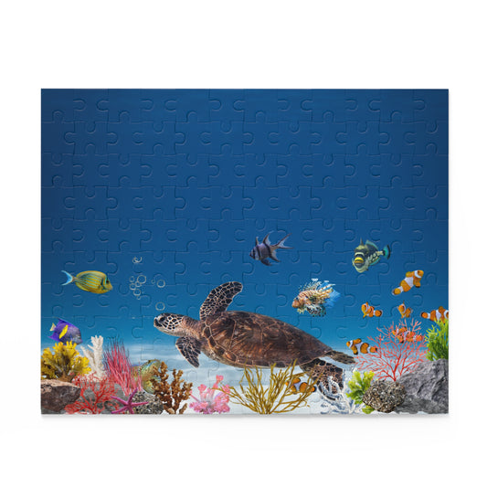 Sea Turtle Ocean Puzzle — Underwater Reef Jigsaw (120/252)