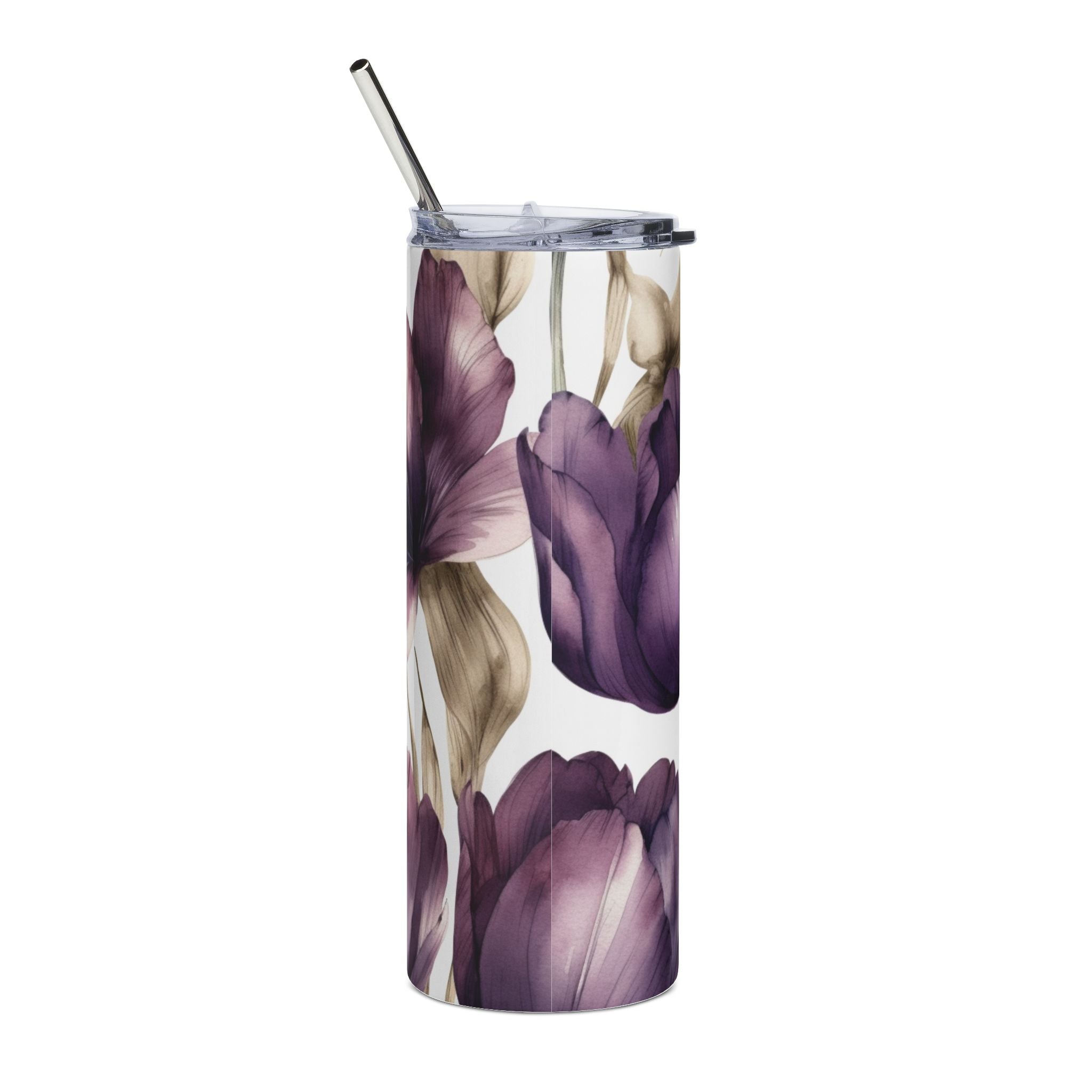 Mom Floral 20oz Stainless Steel Tumbler — "Mom The Heart of Our Family"