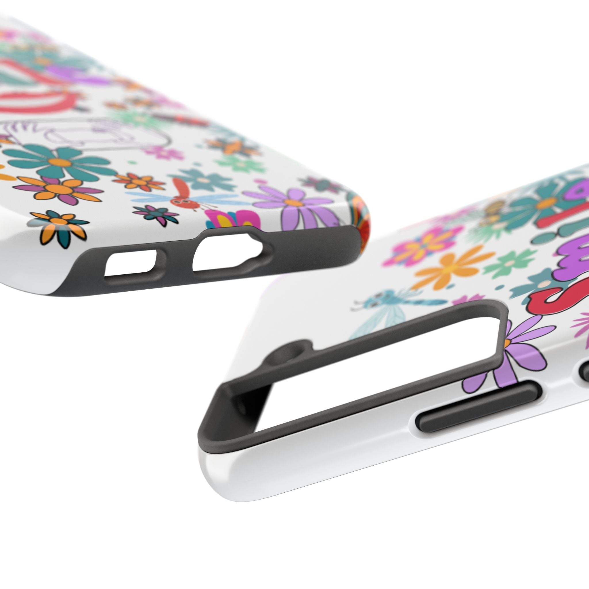 Smile Floral Phone Case — Colorful Retro Flower Power Protective Case