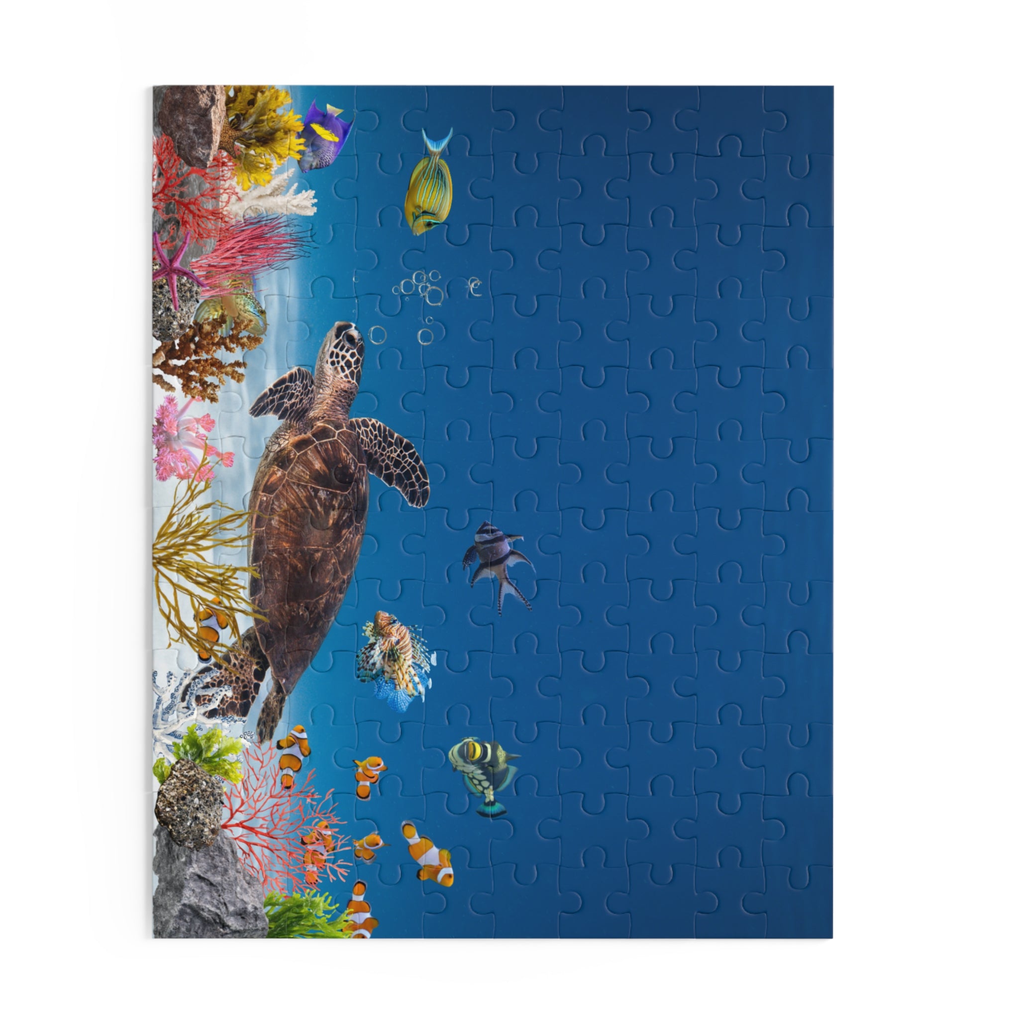 Sea Turtle Ocean Puzzle — Underwater Reef Jigsaw (120/252)
