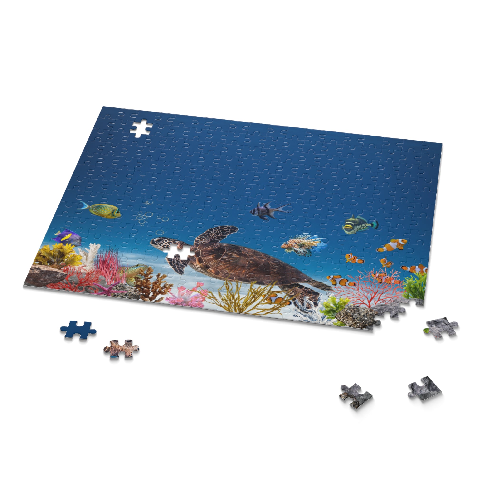 Sea Turtle Ocean Puzzle — Underwater Reef Jigsaw (120/252)