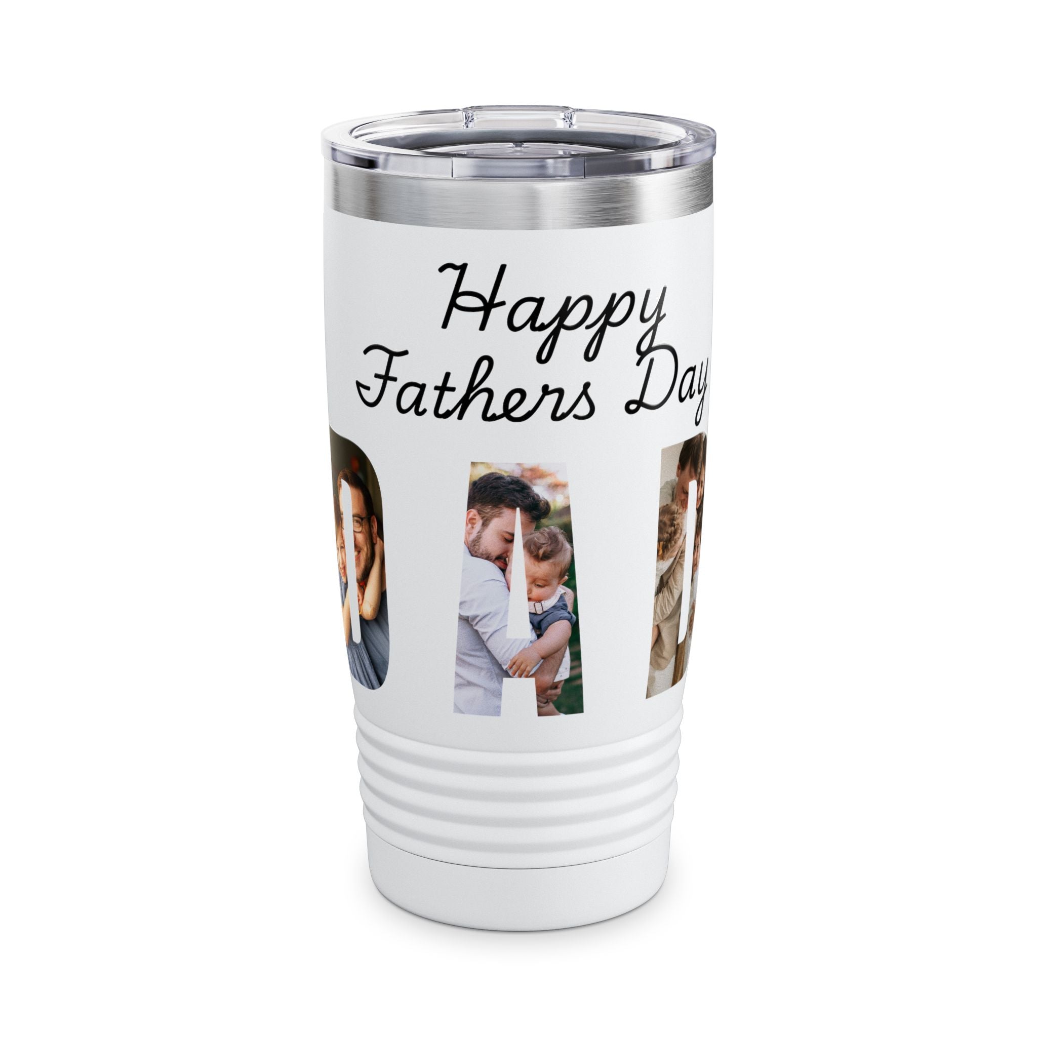 Father’s Day Photo Tumbler — 20oz Personalized Ringneck Travel Mug