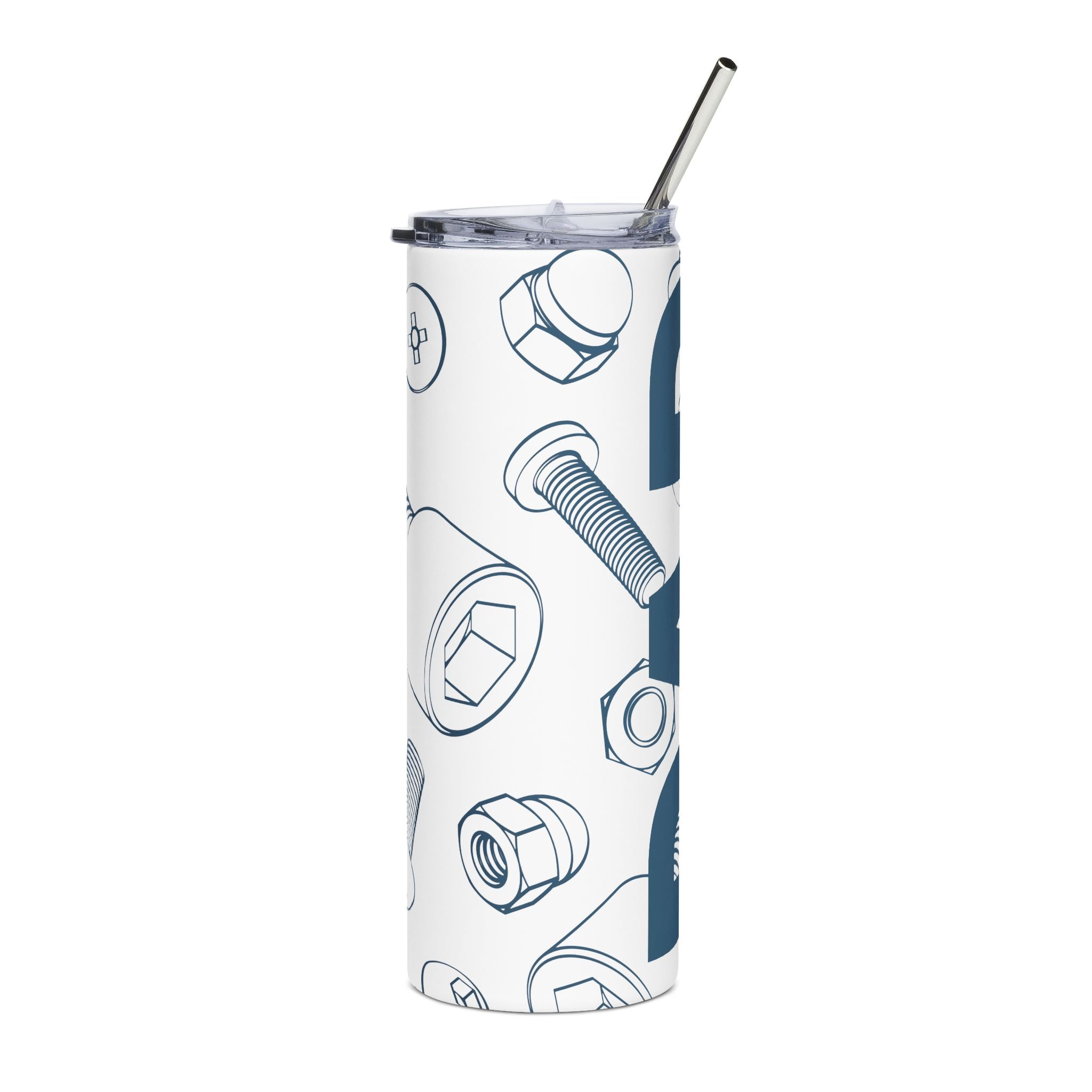 20oz Stainless Steel Tumbler – Bold ‘DAD’ Hardware Design (Nuts & Bolts)