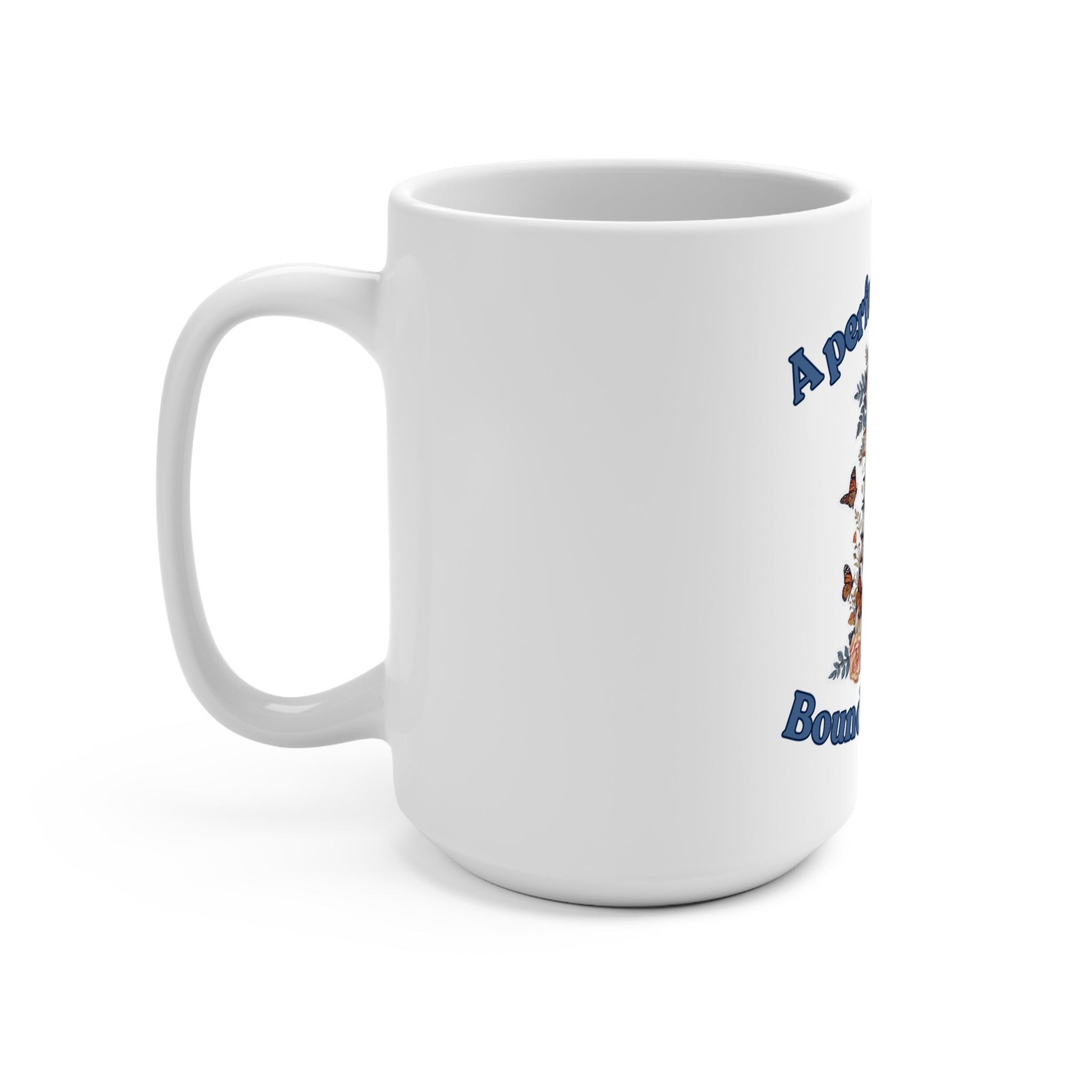 Book Lover Mug — "A Perfect Night In Bound by Books" 15oz Ceramic Coffee Cup