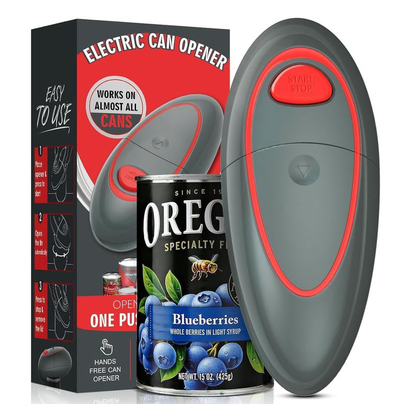 One Touch Electric Can Opener with Smooth Edge