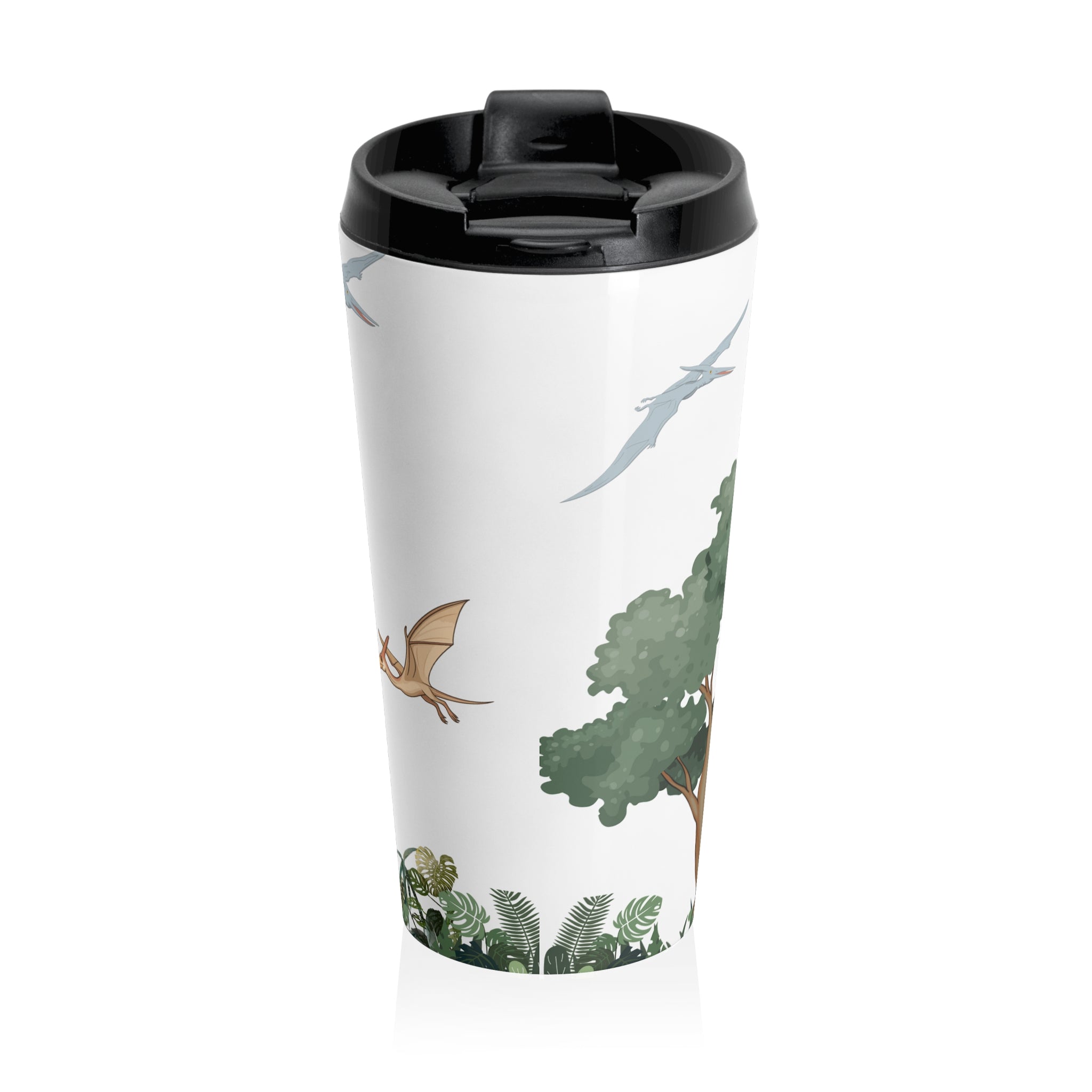 Dinosaur Travel Mug — Personalized Jurassic Stainless Steel Tumbler