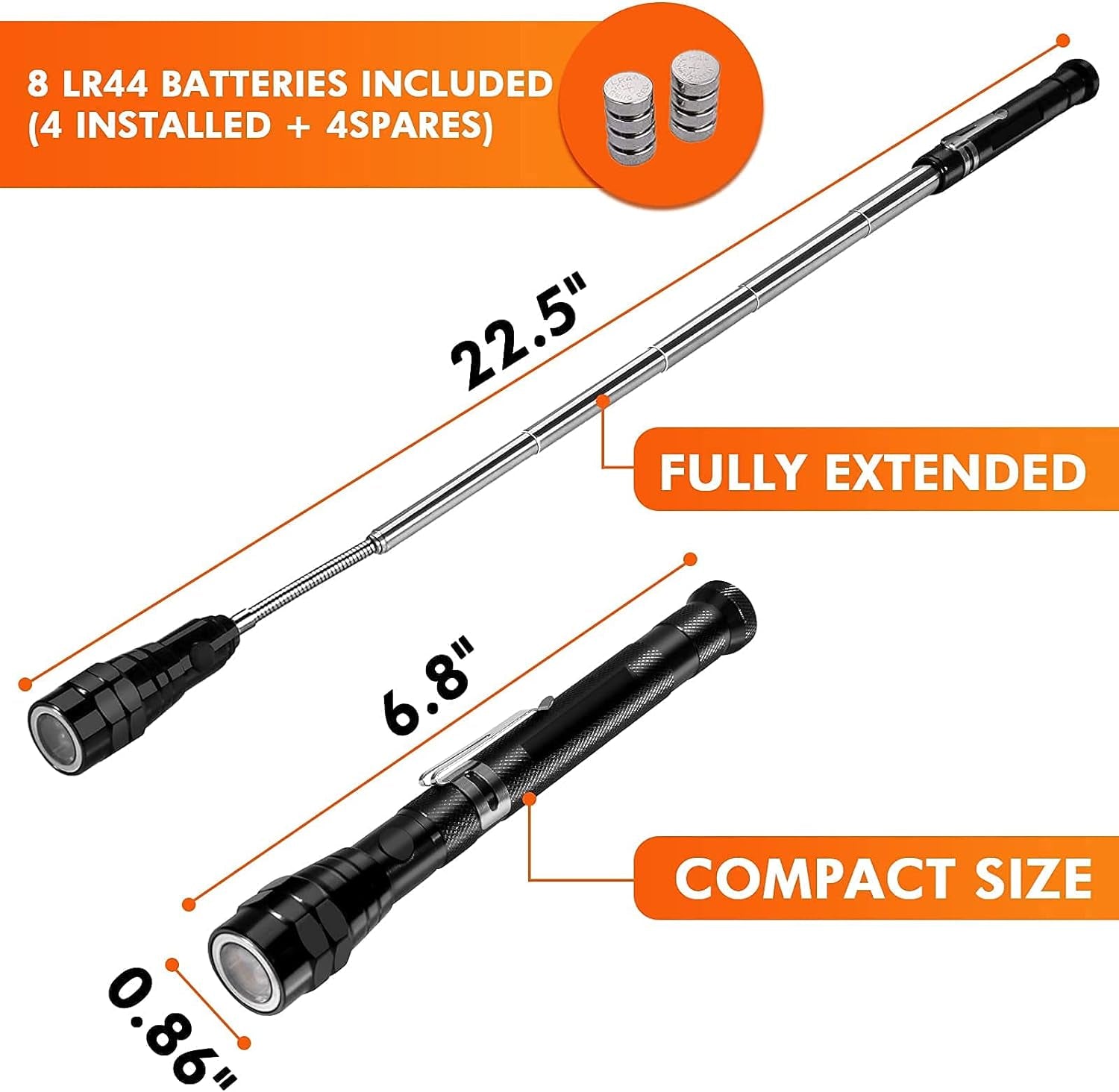 LED Telescoping Magnetic Pickup Tool