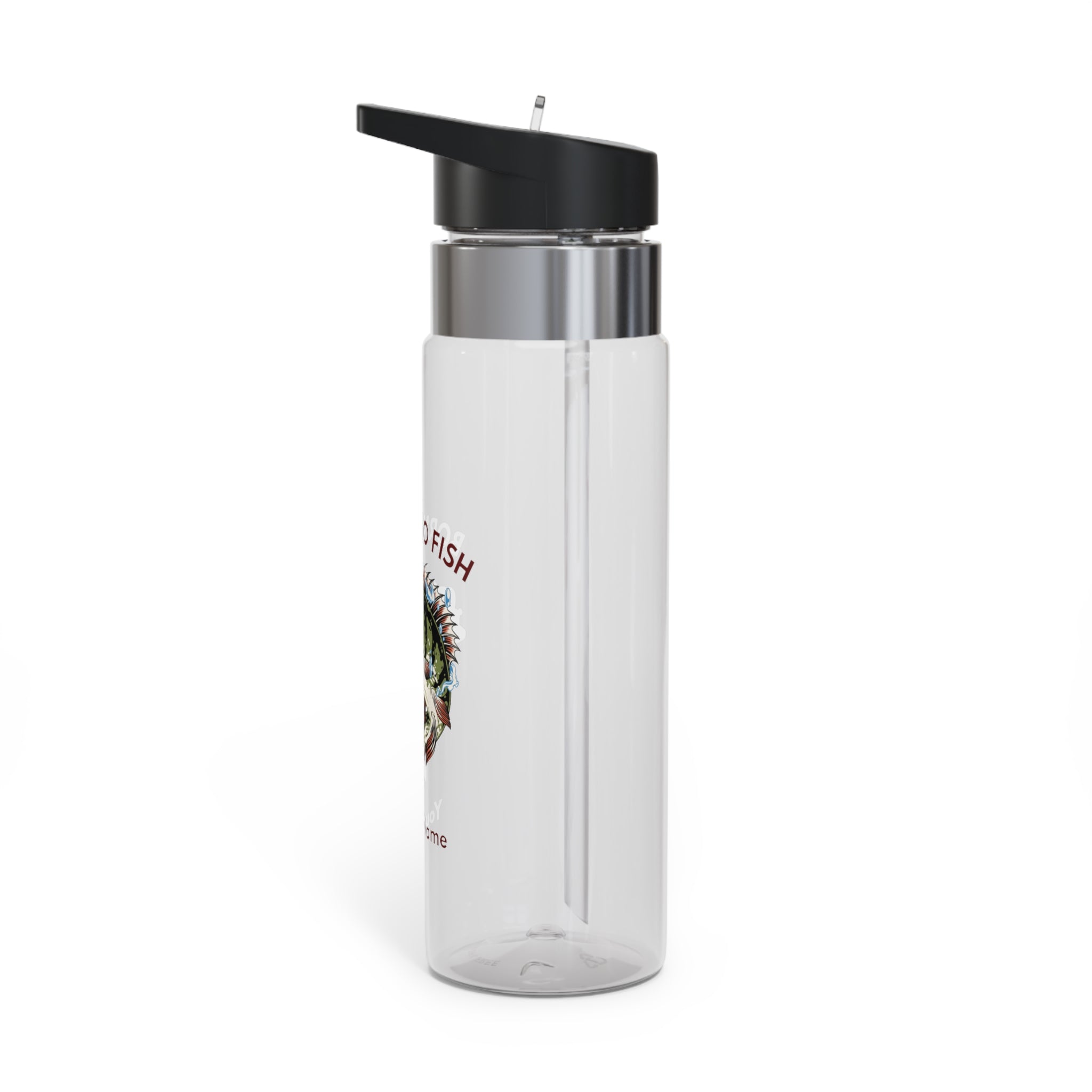 Born to Fish 20oz Sport Bottle — Personalized Fishing Water Bottle