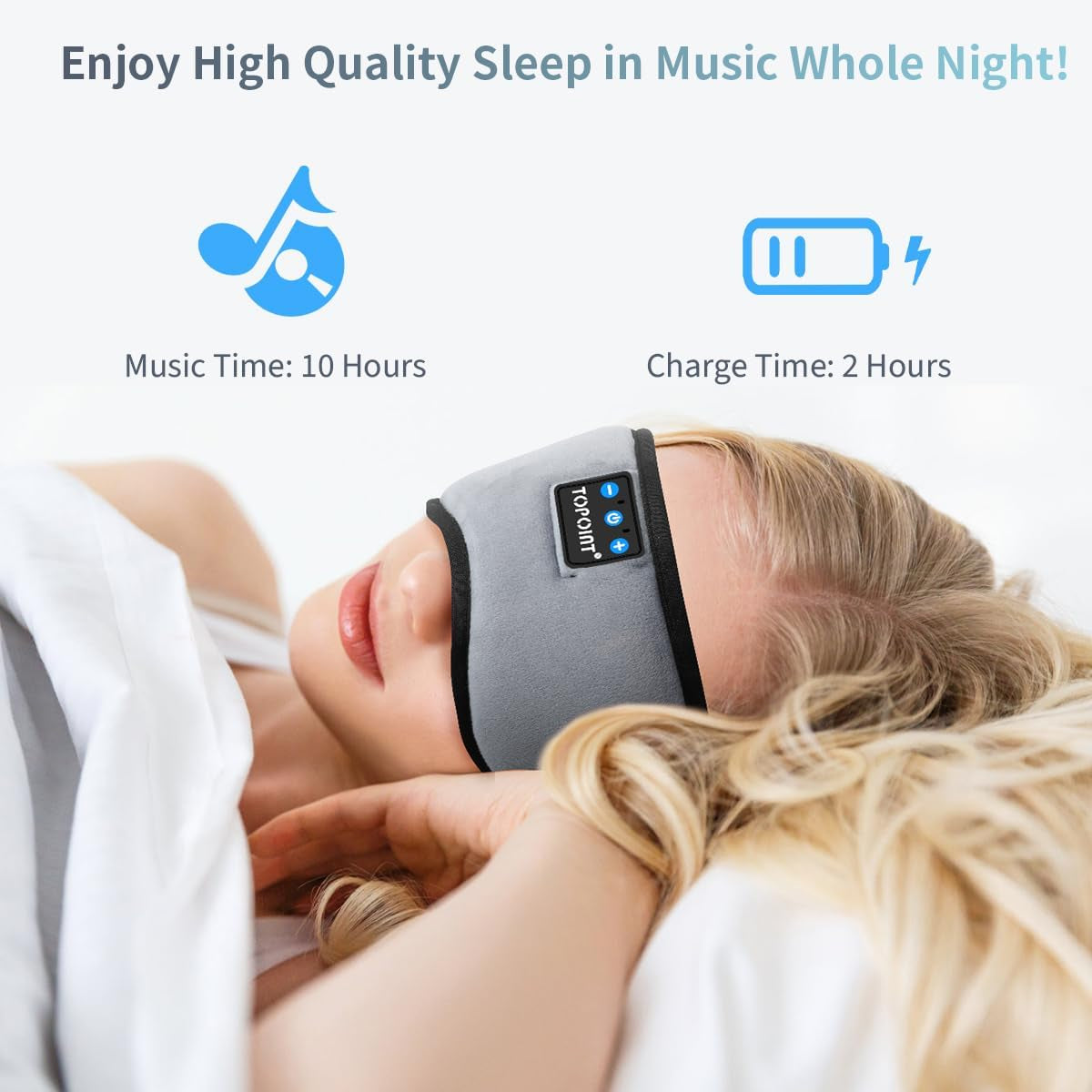 Sleep Mask Headphones with Wireless Bluetooth 5.3