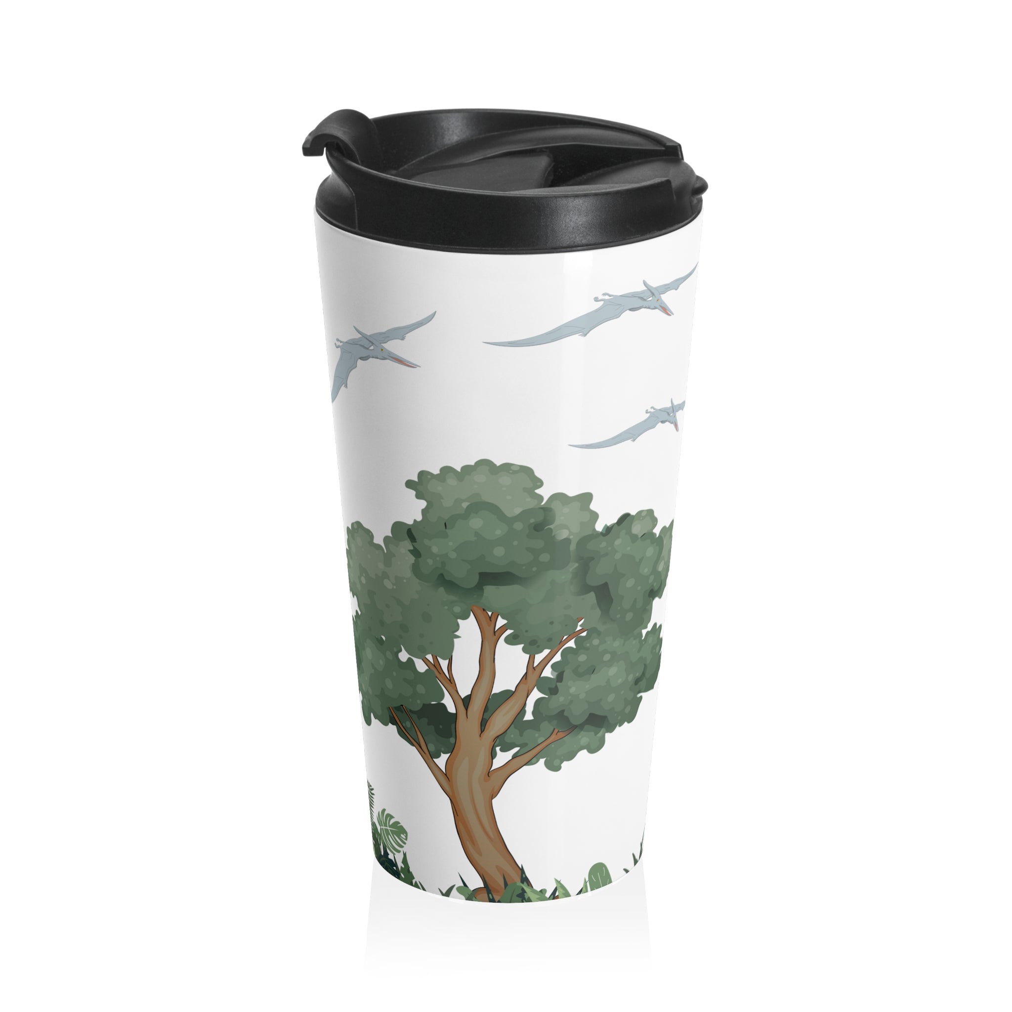 Dinosaur Travel Mug — Personalized Jurassic Stainless Steel Tumbler