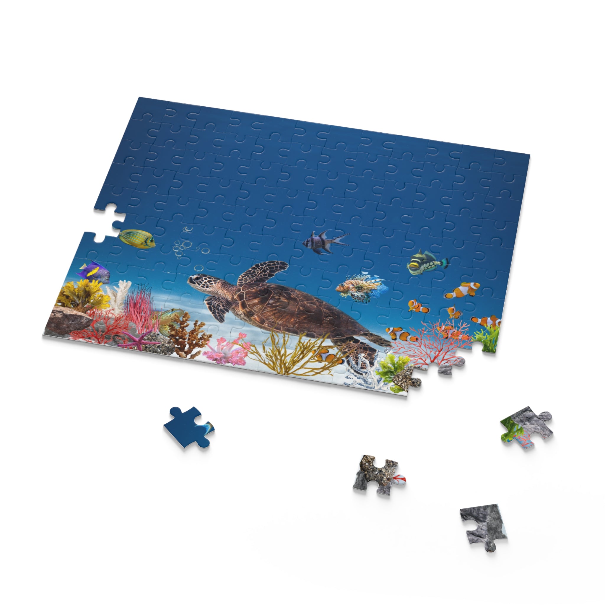 Sea Turtle Ocean Puzzle — Underwater Reef Jigsaw (120/252)