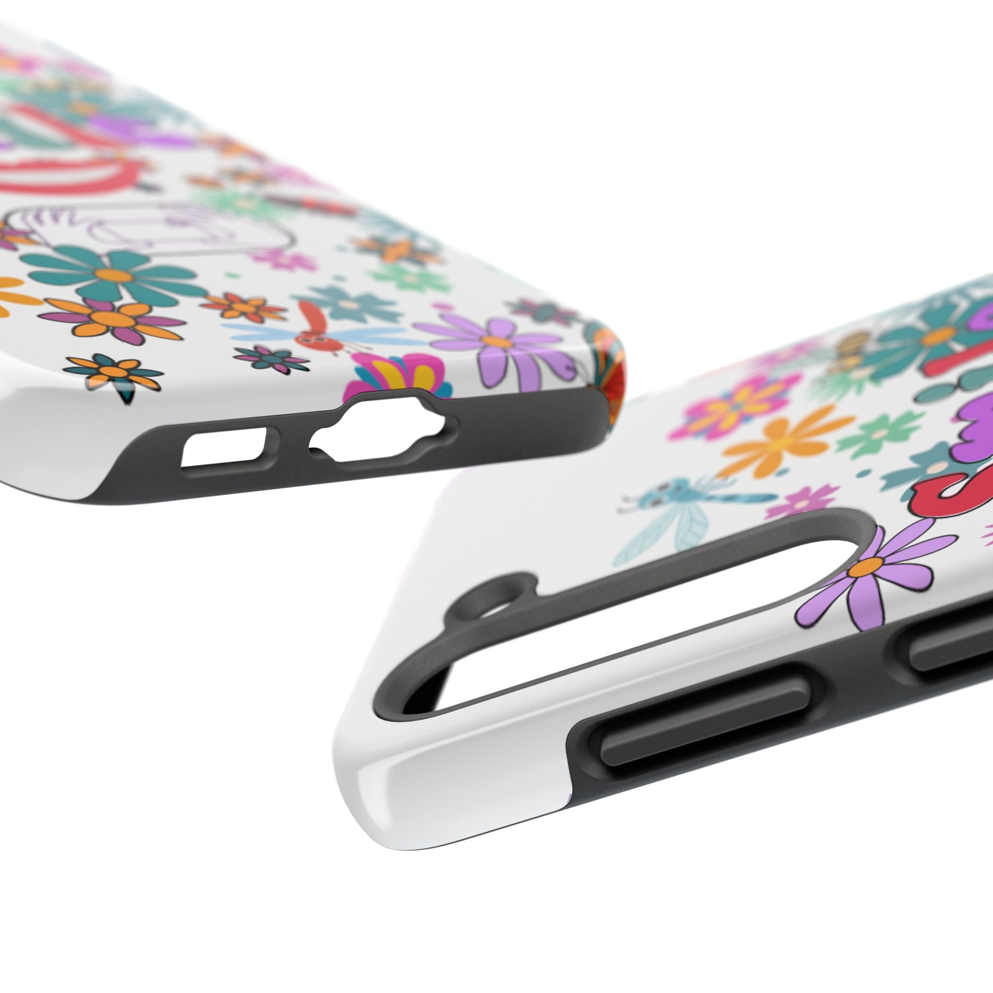 Smile Floral Phone Case — Colorful Retro Flower Power Protective Case