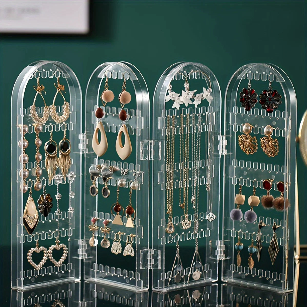 240 Slot Transparent Earring Folding Jewelry Display