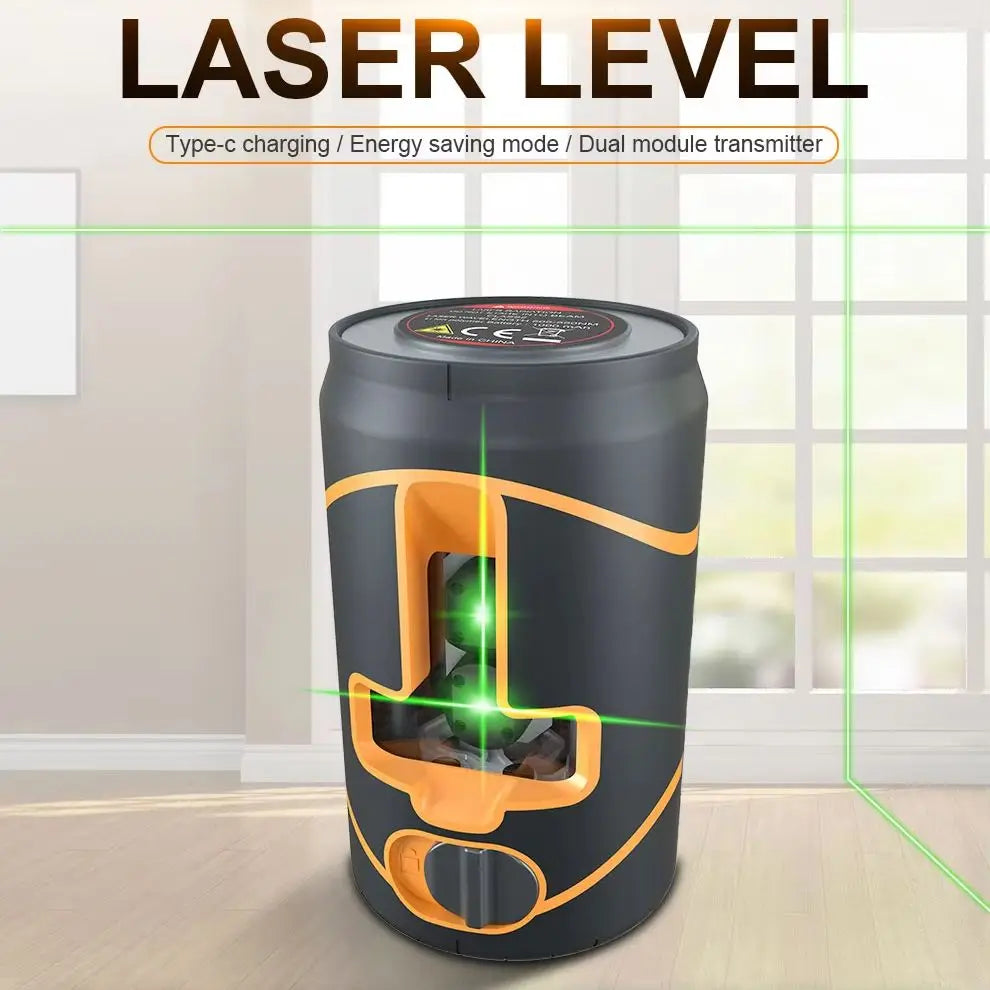 Self-Leveling Cross Line Laser Level – USB Rechargeable, 50Ft Range