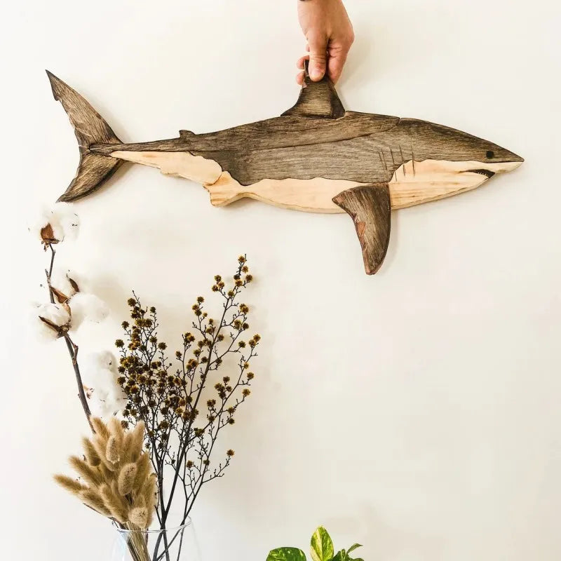 Wooden Sea Fish Decor