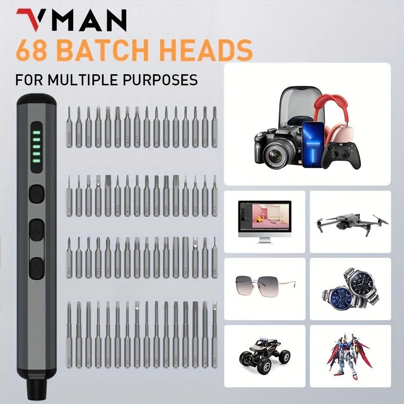 68 In 1 Mini Precision Electric Cordless Screwdriver