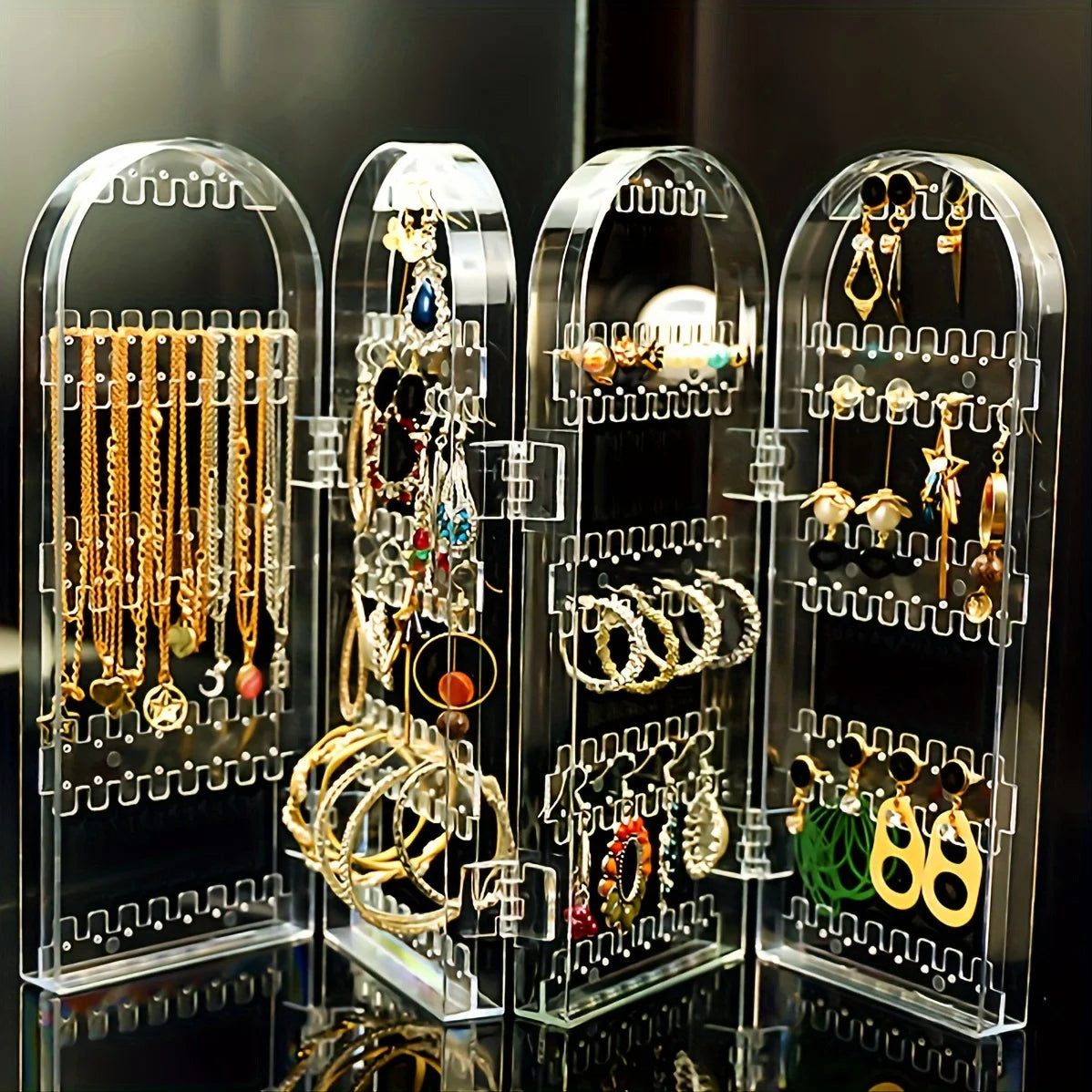 240 Slot Transparent Earring Folding Jewelry Display