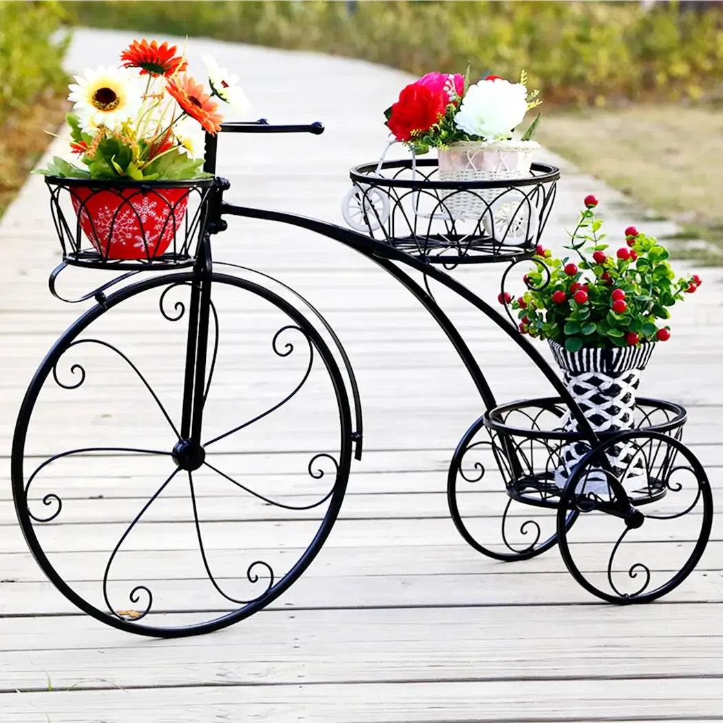 Tricycle Plant Stand Flower Pot Cart
