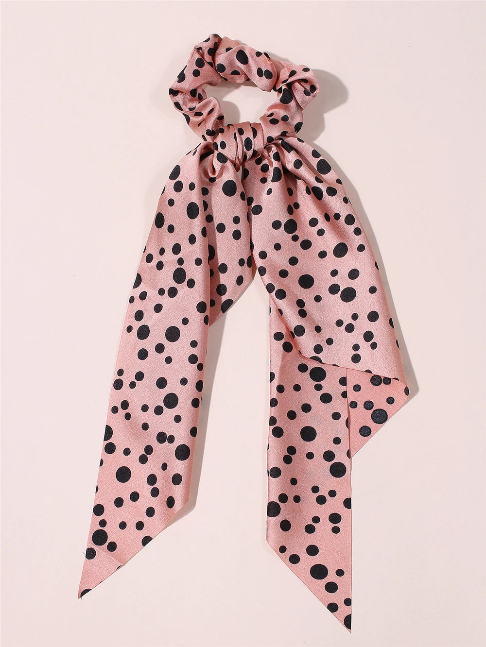 Fashion Print Bow Scrunchies Hair Ribbon