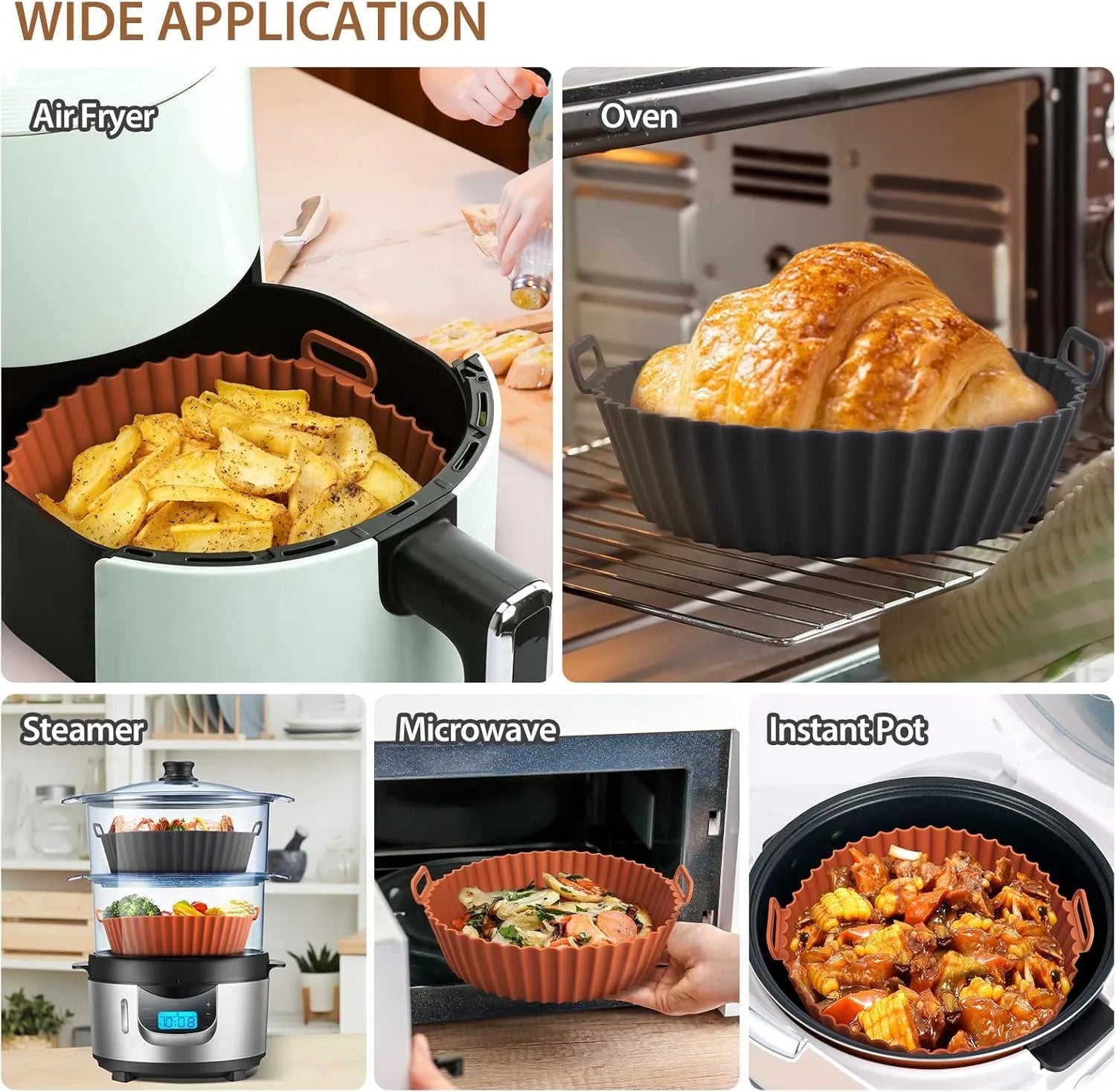 Airfryer Silicone Basket Reusable