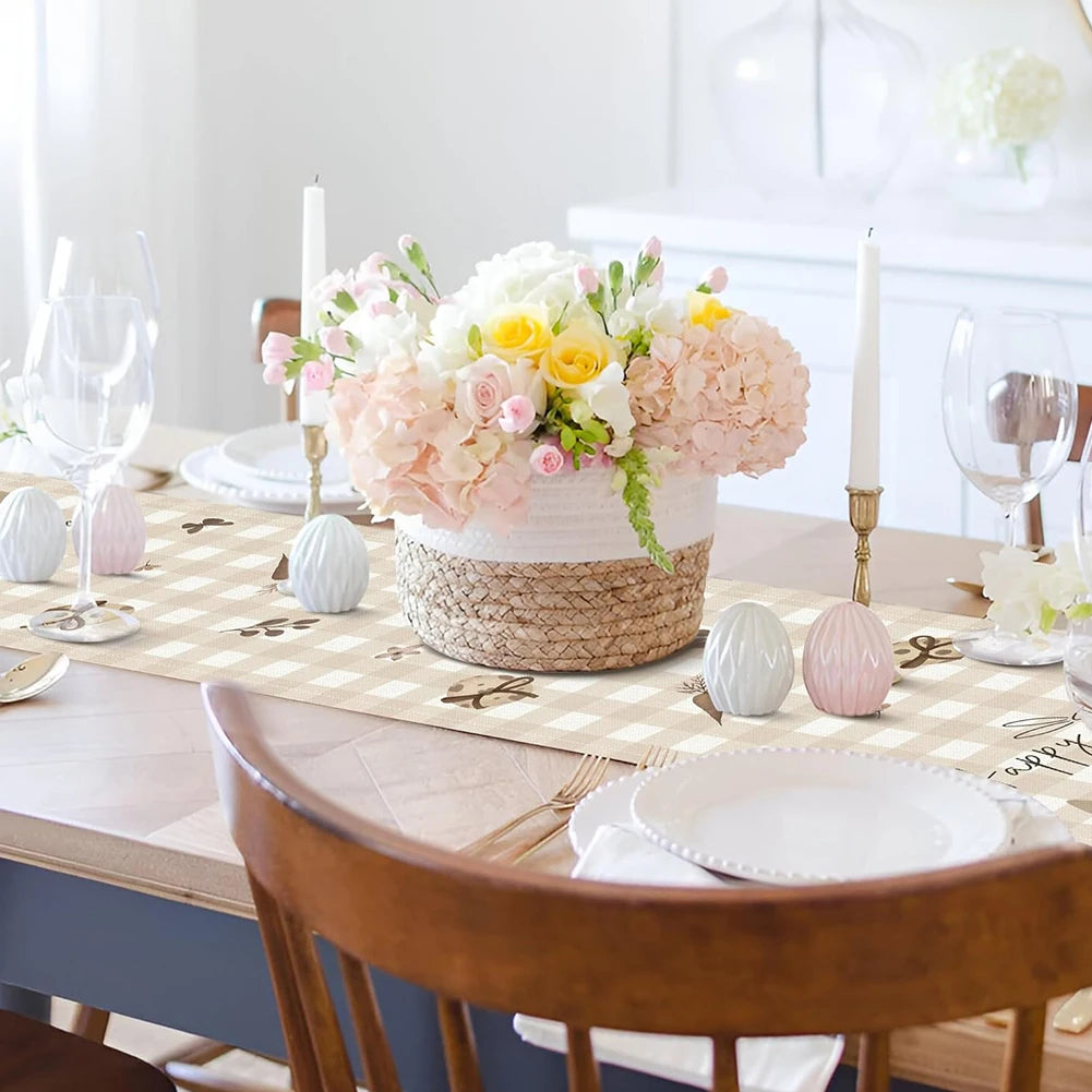 Easter Table Runner with Bunny & Eggs