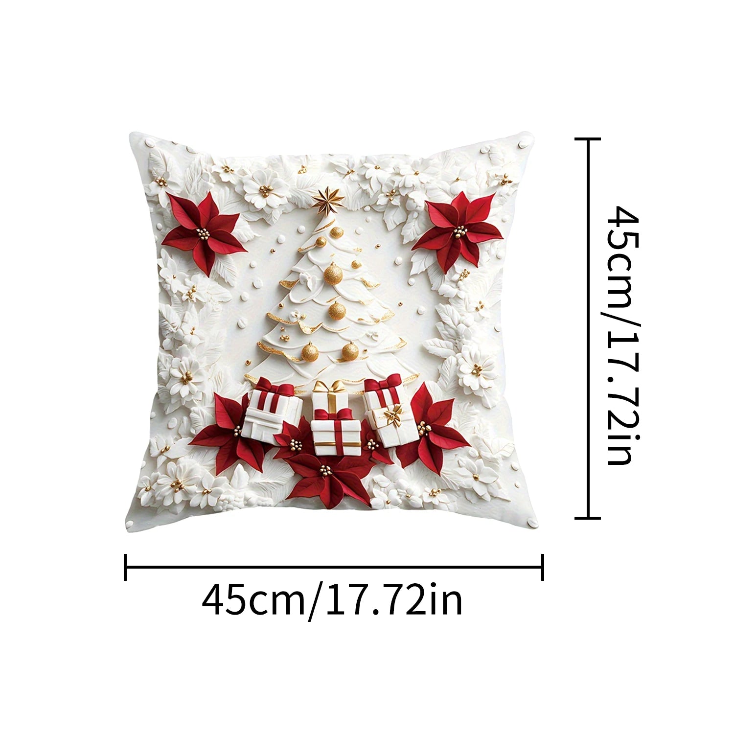 The 1-piece 2D Christmas pillow cover is a simple yet stylish way to add holiday spirit to your home. Featuring vibrant, festive designs such as snowflakes, Santa, or reindeer.