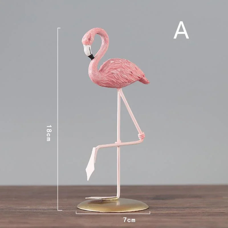 Creative Pink Resin Flamingo