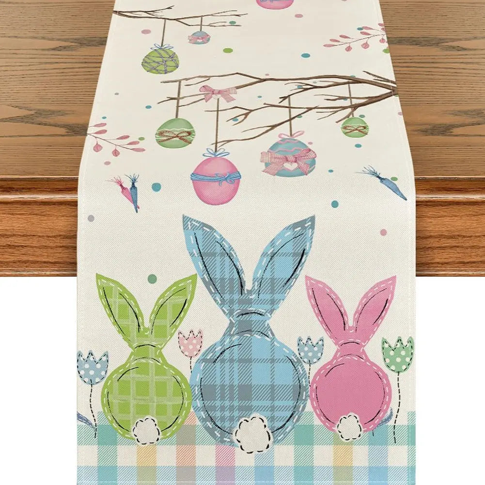 Easter Table Runner with Bunny & Eggs