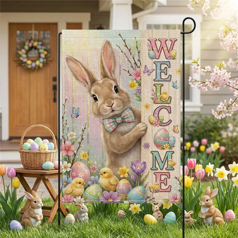 Easter Garden Flag Double-Sided Printed Decoration