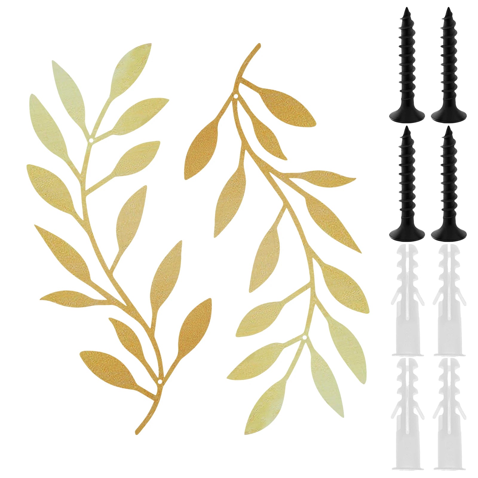 2Pcs Metal Tree Leaf Wall Decor