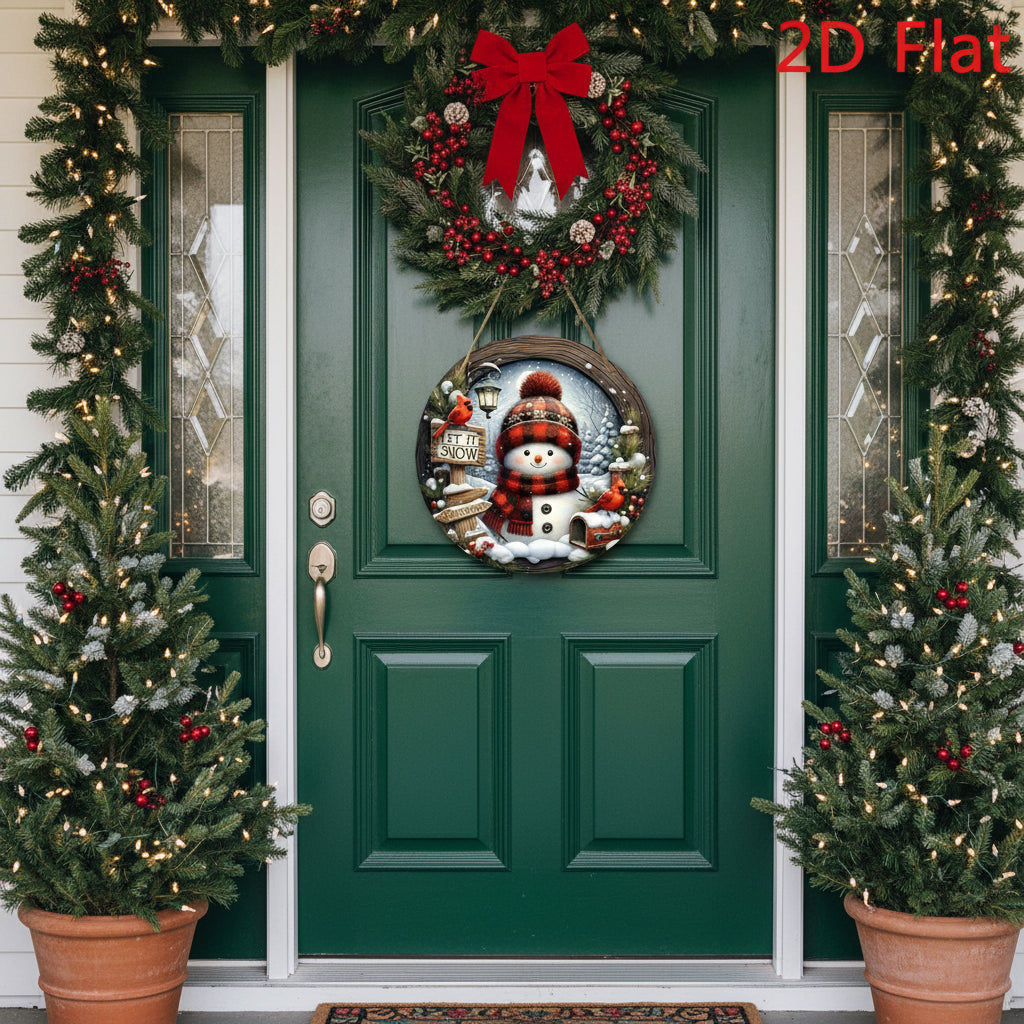 Christmas 2D Flat Print Charming Snowman