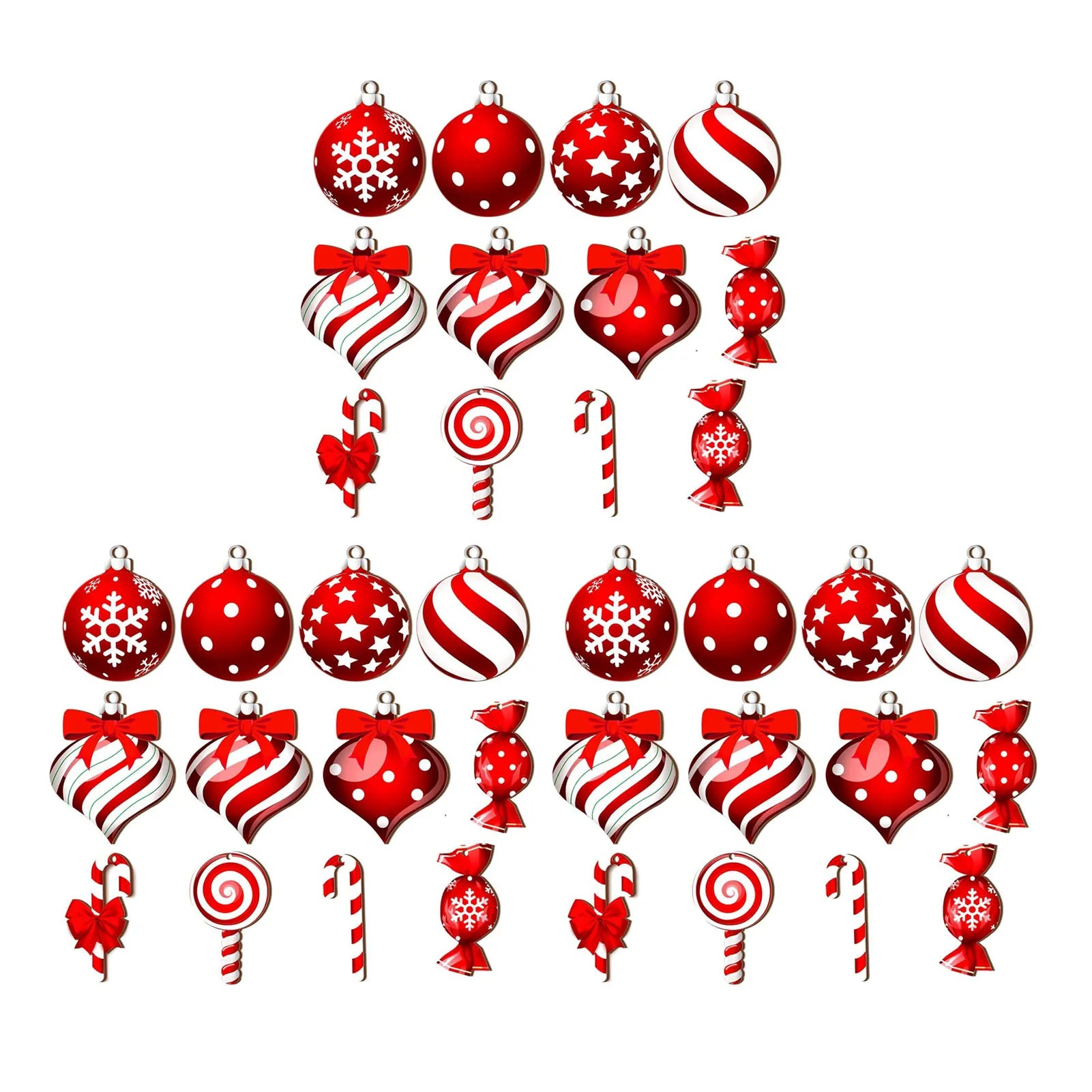 Christmas Tree Decoration Vibrant Color
