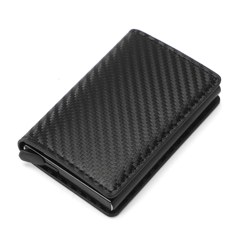 Carbon Fiber Credit Card Wallet Men RFID Smart