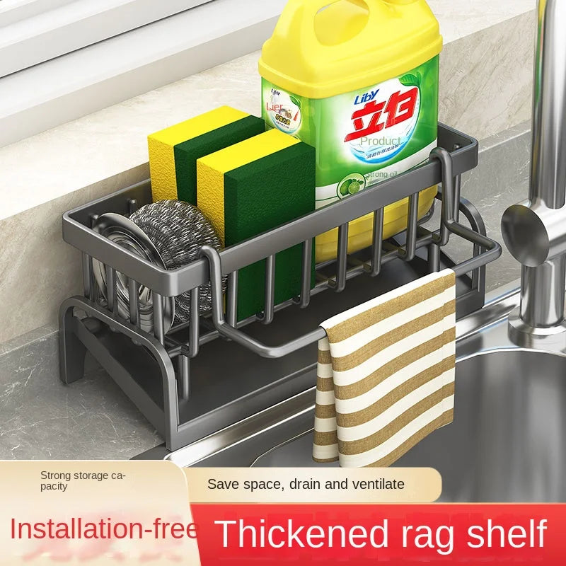 The Multi-Functional Sink Caddy Organizer, measuring 9.1" wide, is a practical solution to keep your kitchen tidy and organized. With its spacious compartments, it’s perfect for holding sponges, dish soap, scrubbers, and more.