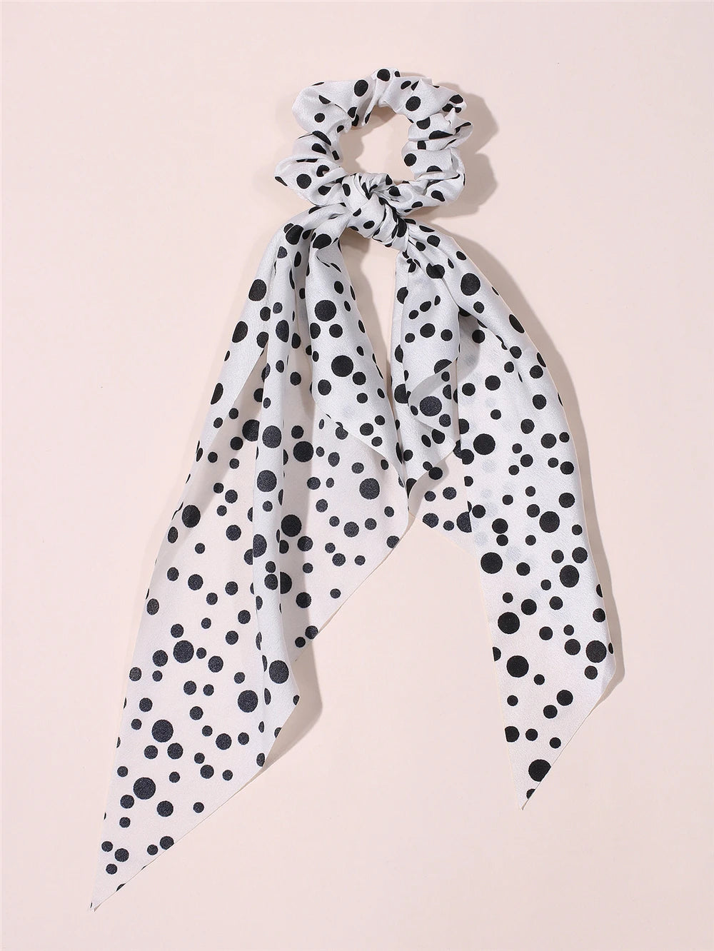 Fashion Print Bow Scrunchies Hair Ribbon