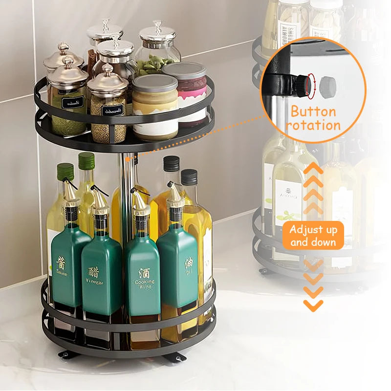 360°Rotation Spice Rack Organizer