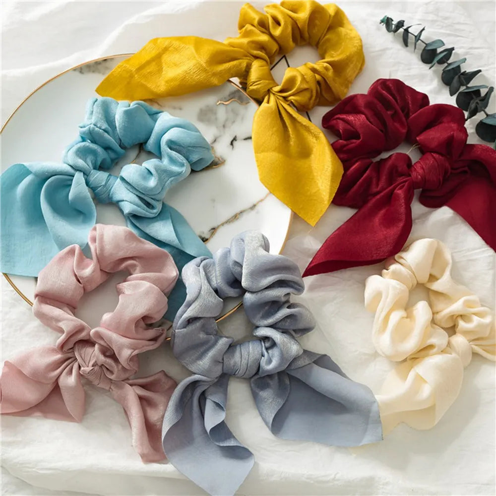 Chiffon Bowknot Elastic Hair Bands