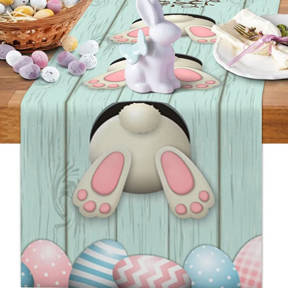 Easter Table Runner with Bunny & Eggs