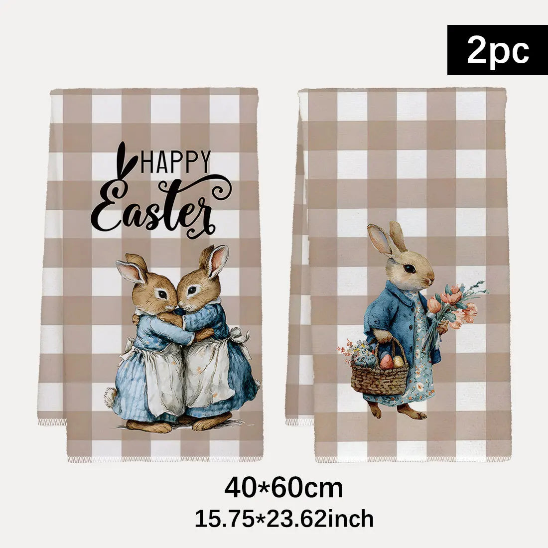 2pcs Easter Day Dish Cloth