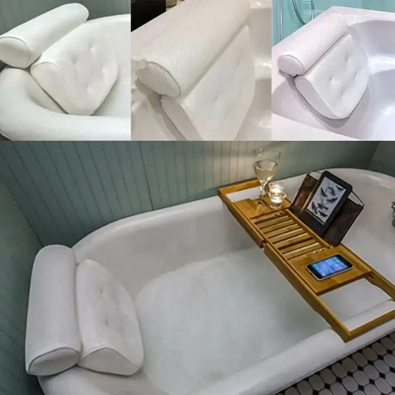 3D Mesh Breathable Spa Bath Pillow for Neck and Back Support