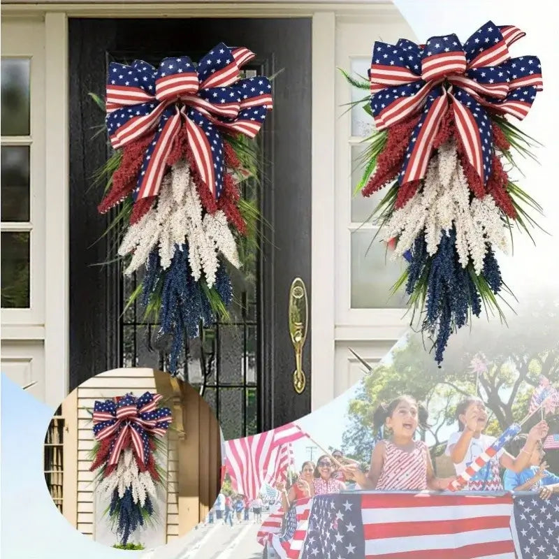 Patriotic Wreath for Front Door