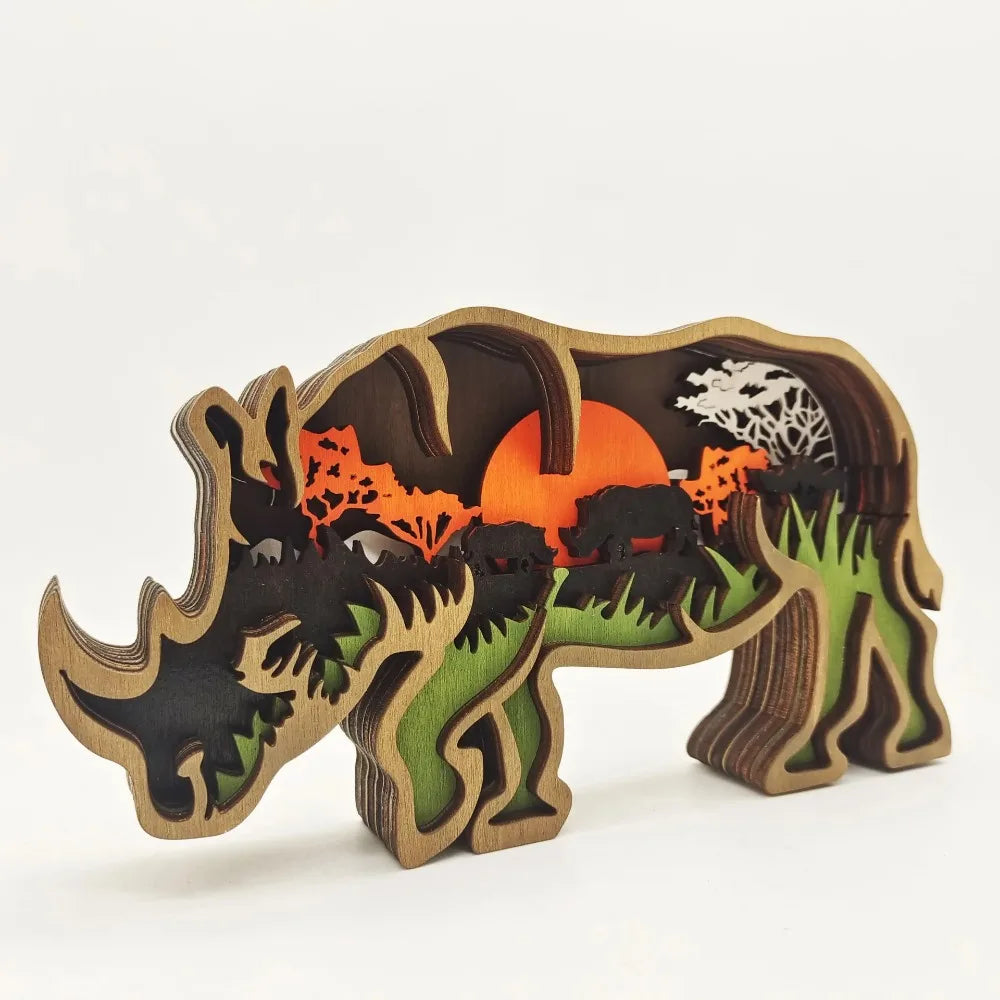 Wooden 3D Hollow Animal Art