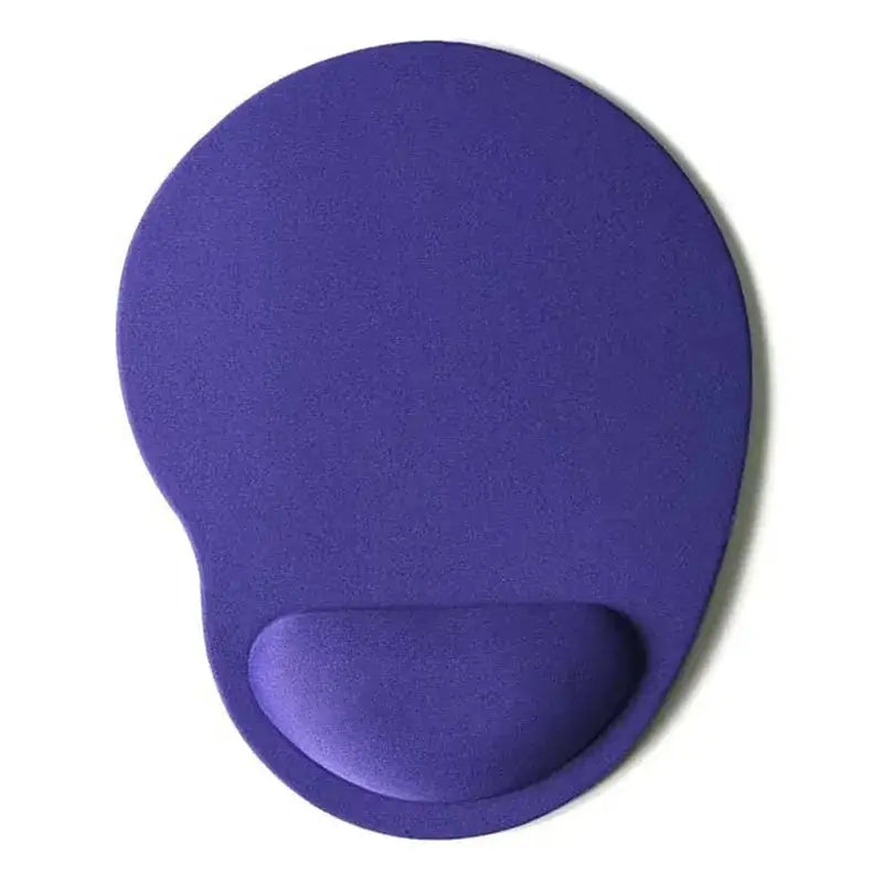 Purple Ergonomic Wrist Rest Mouse Pad with soft wrist cushion and ergonomic design, providing comfort and support during mouse use.