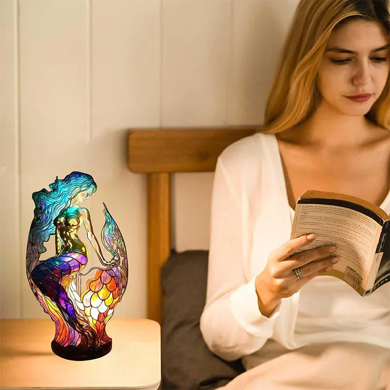 Animal Resin-Stained Acrylic Led Table Lamp