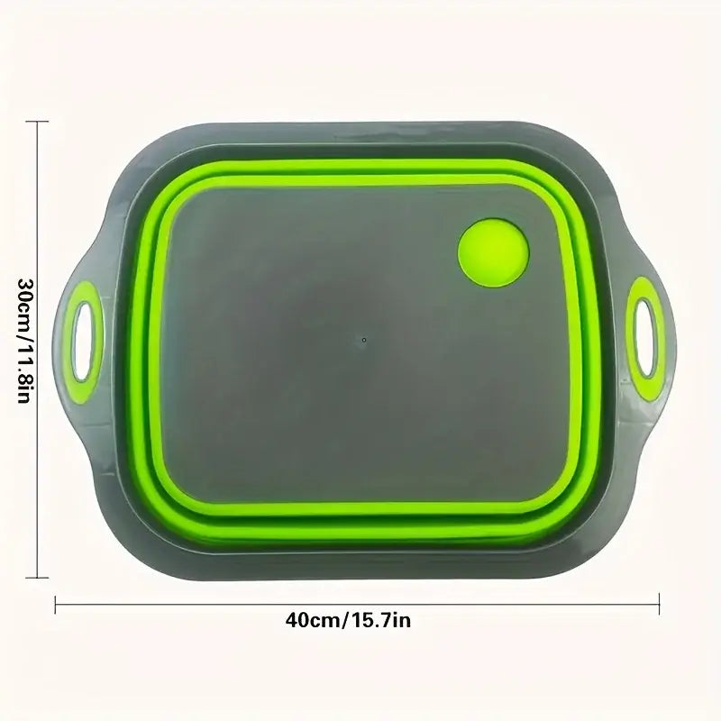 1pc Portable space saving basin with built-in sink and storage function