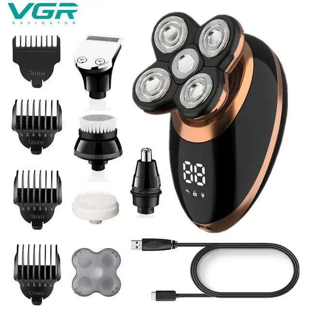 VGR 5 in 1 Electric Shaver USB Rechargeable