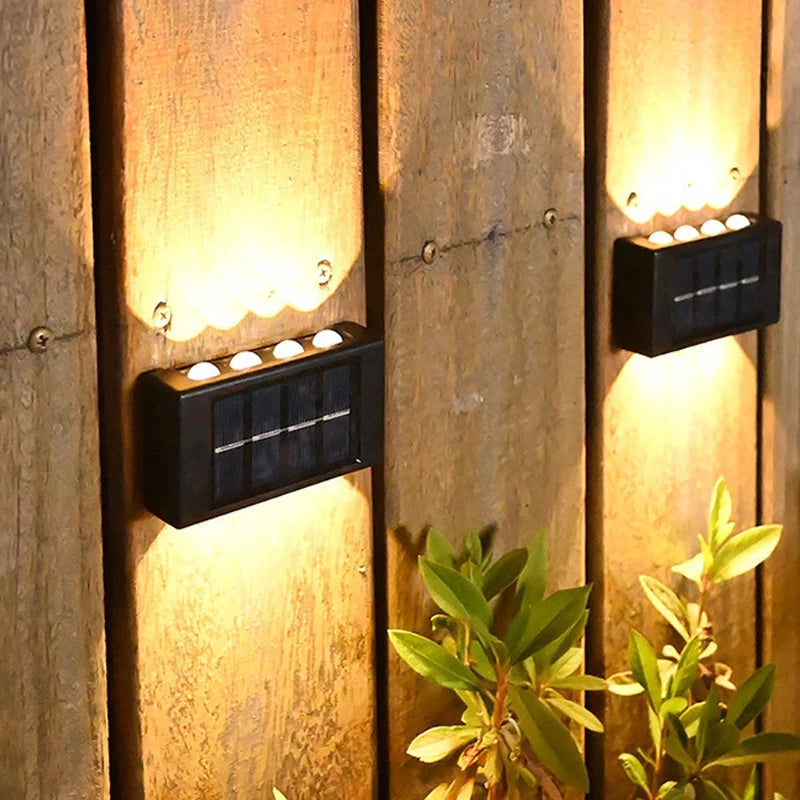 Solar LED Light, Outdoor Waterproof Wall Lamp, Dusk to Dawn Fence Lighting for Garden Courtyard Porch Walkway Camping Decor