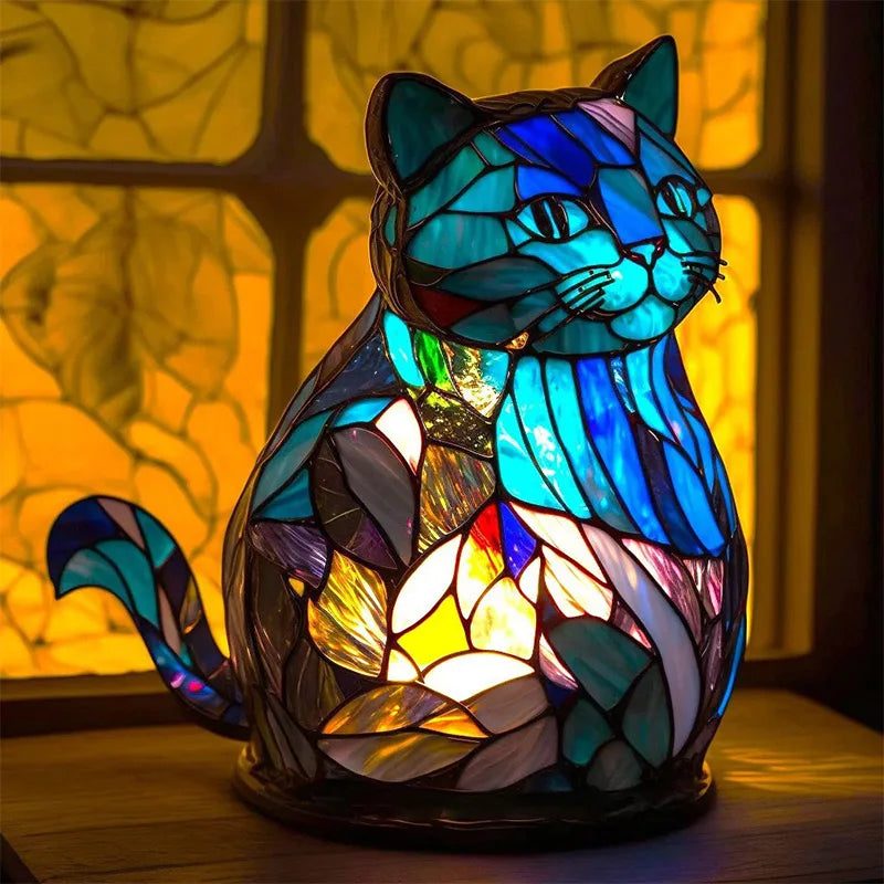 Animal Resin-Stained Acrylic Led Table Lamp