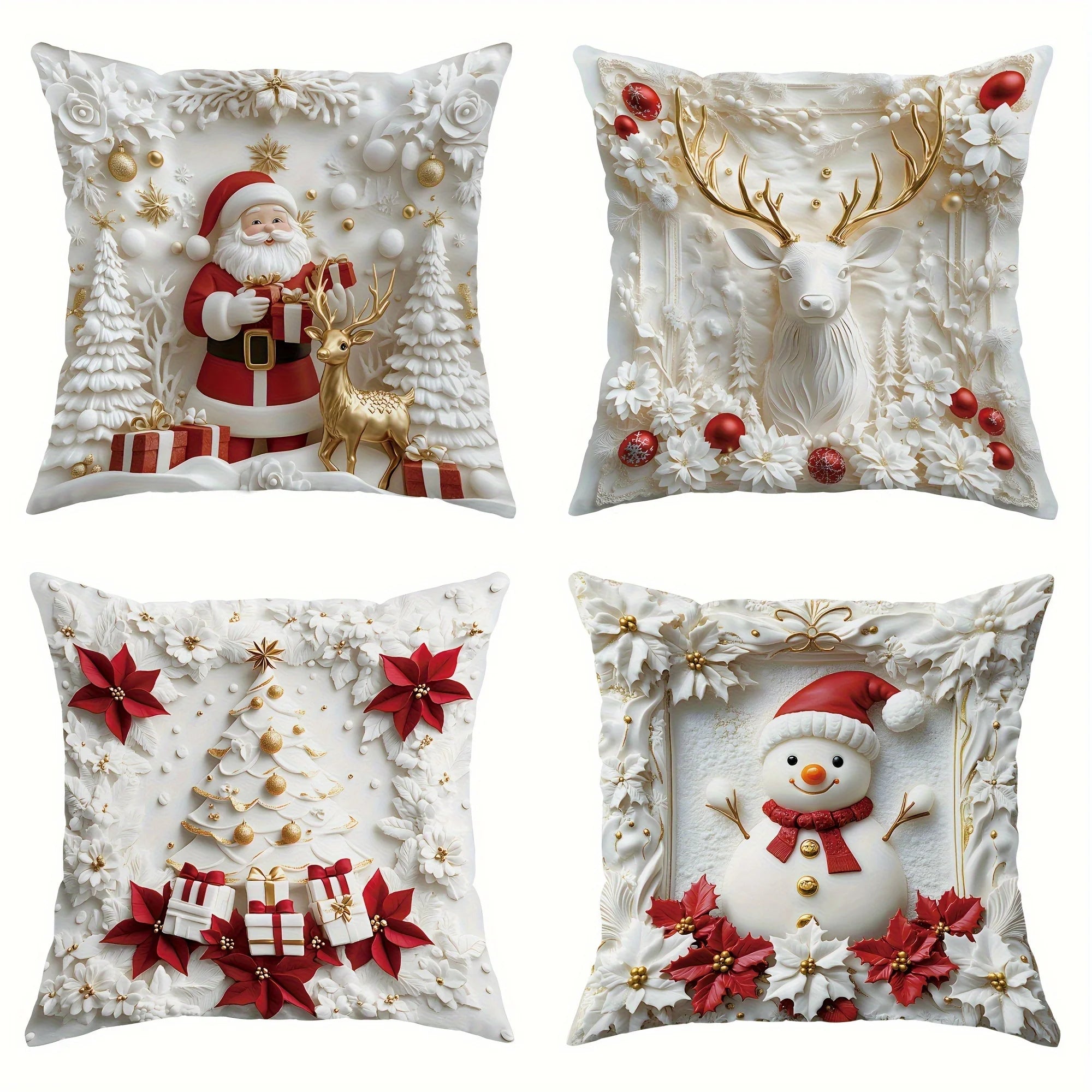 The 1-piece 2D Christmas pillow cover is a simple yet stylish way to add holiday spirit to your home. Featuring vibrant, festive designs such as snowflakes, Santa, or reindeer.
